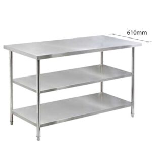 3 ft x 2 ft Stainless Steel Work Table 2 Tier OFBJ13084